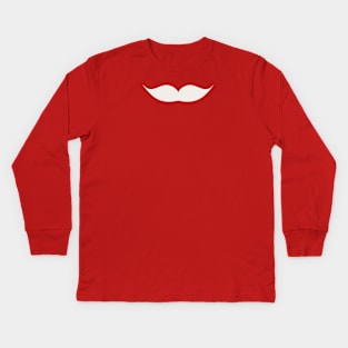 Santa's Christmas Mustache Kids Long Sleeve T-Shirt